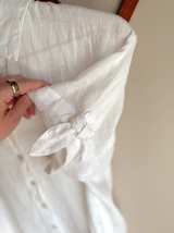 Cynthia Rowley 100% Linen Short Sleeve Shirt - Image 4