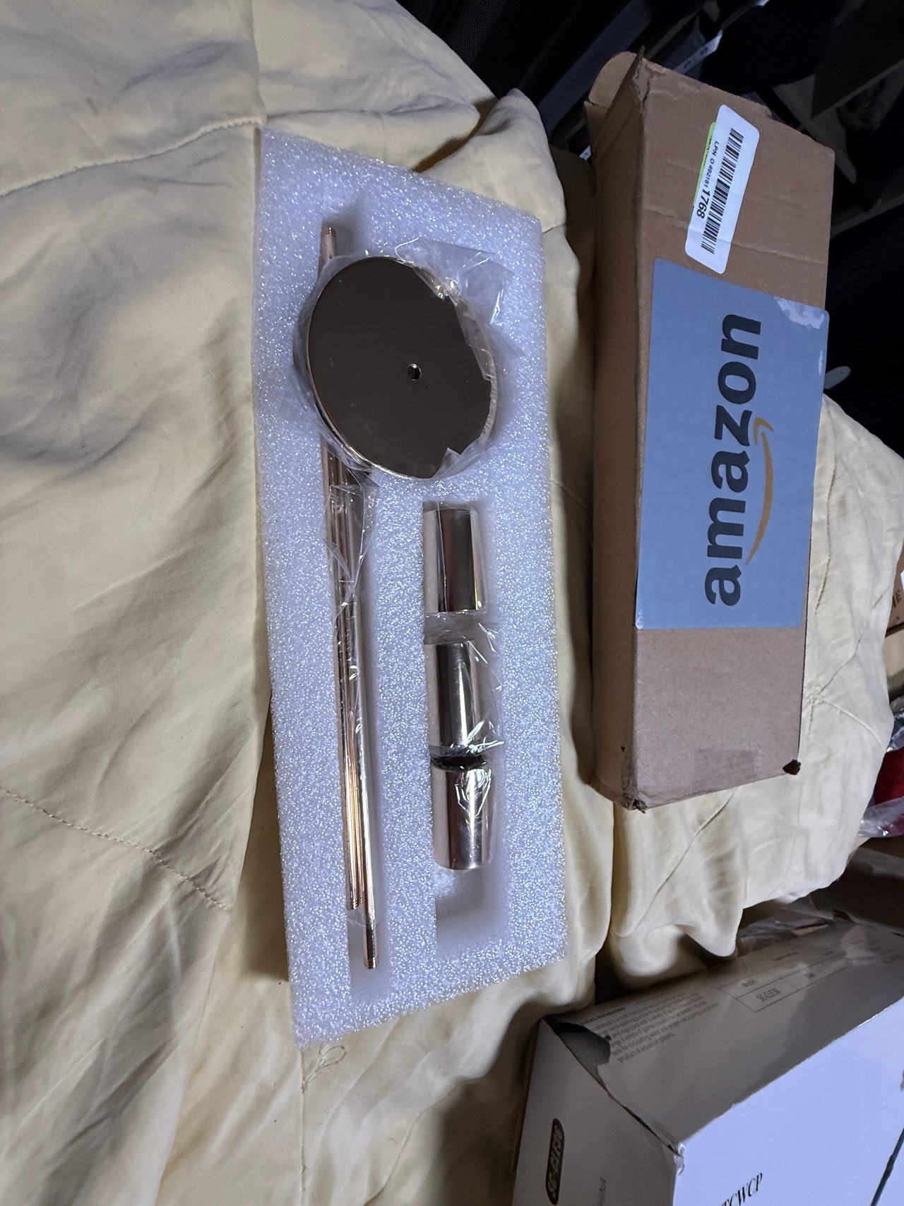 Set of 3 Rose Gold Taper Candle Holders