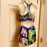 Ethika Women's Skull and Flames Sports Bra and Shorts Set - Image 4