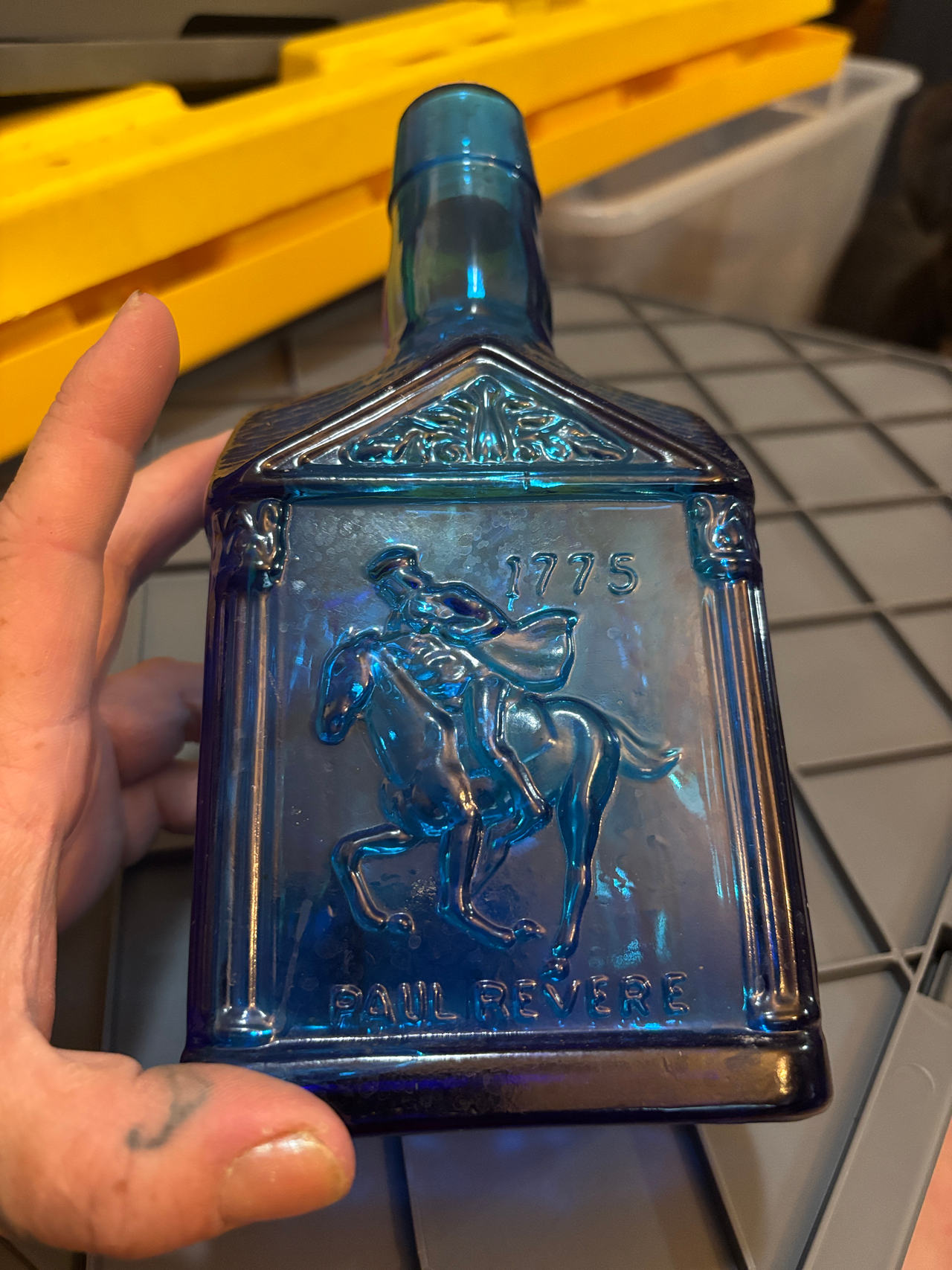 Paul Revere Commemorative Glass Bottle