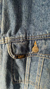 Lee Storm Rider Denim Jacket with Blanket Lining XXL Vintage  - Image 4