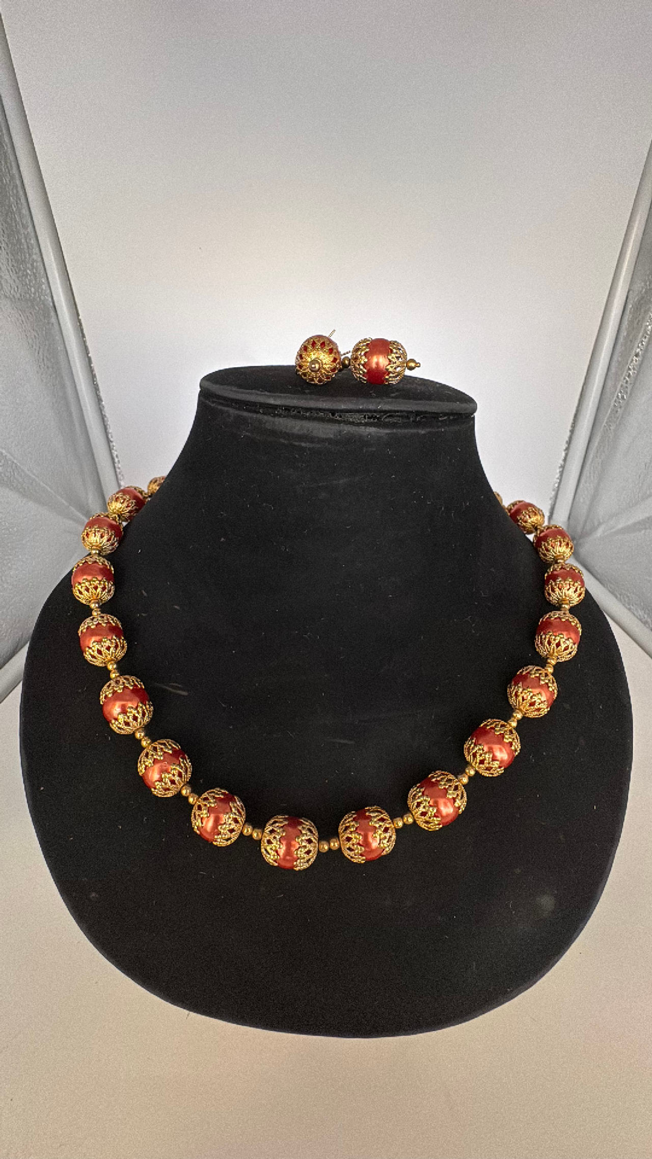 Vintage Baroque Pearls Necklace and Earring Set