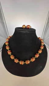 Vintage Baroque Pearls Necklace and Earring Set - Image 1