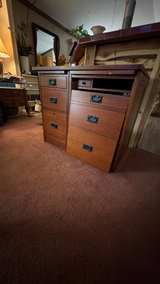 Mission Style Oak Secretary Desk - Image 6