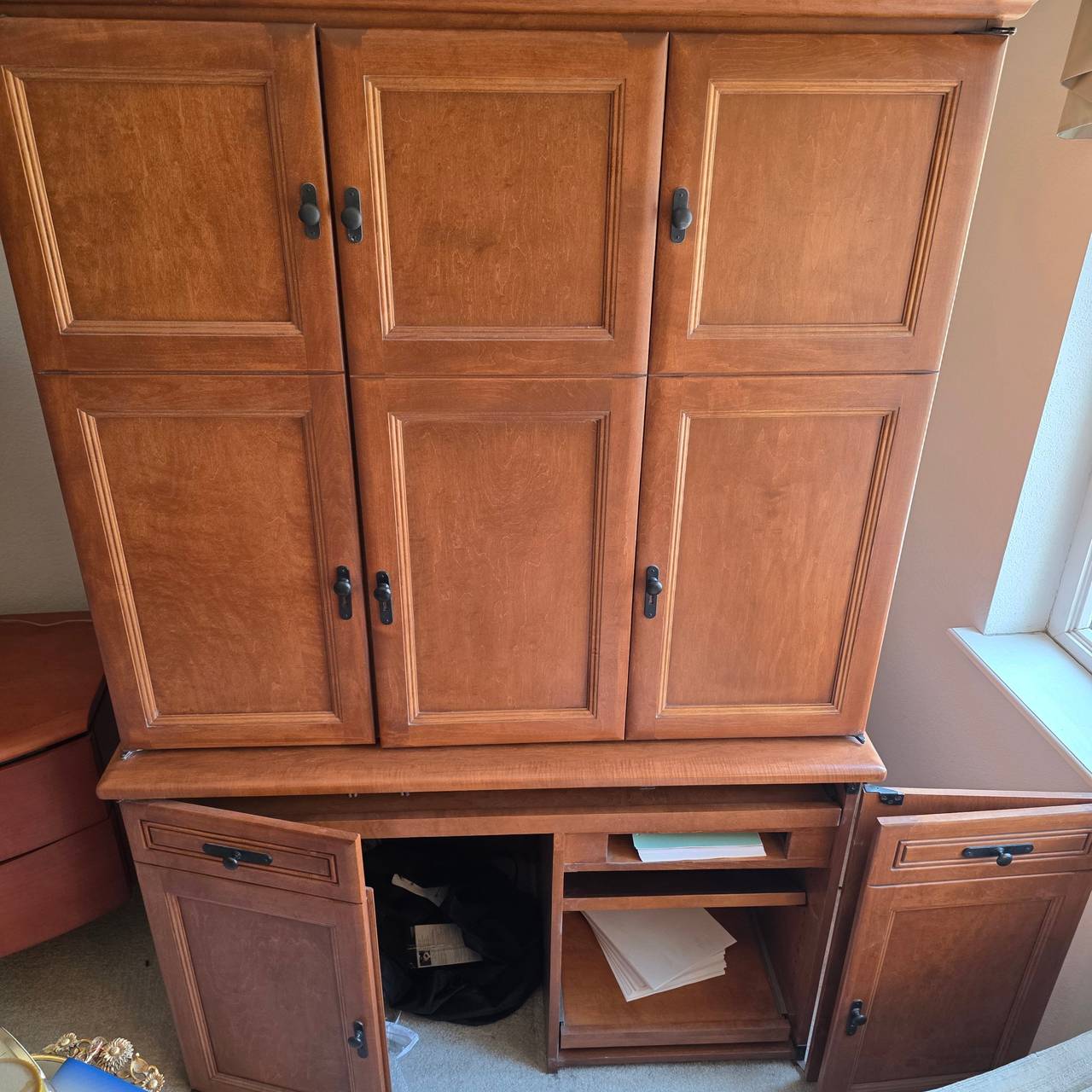 Wooden Computer Armoire Desk