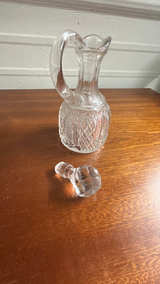 American Brilliant Cut Glass Cruet with Star Stopper - Image 4