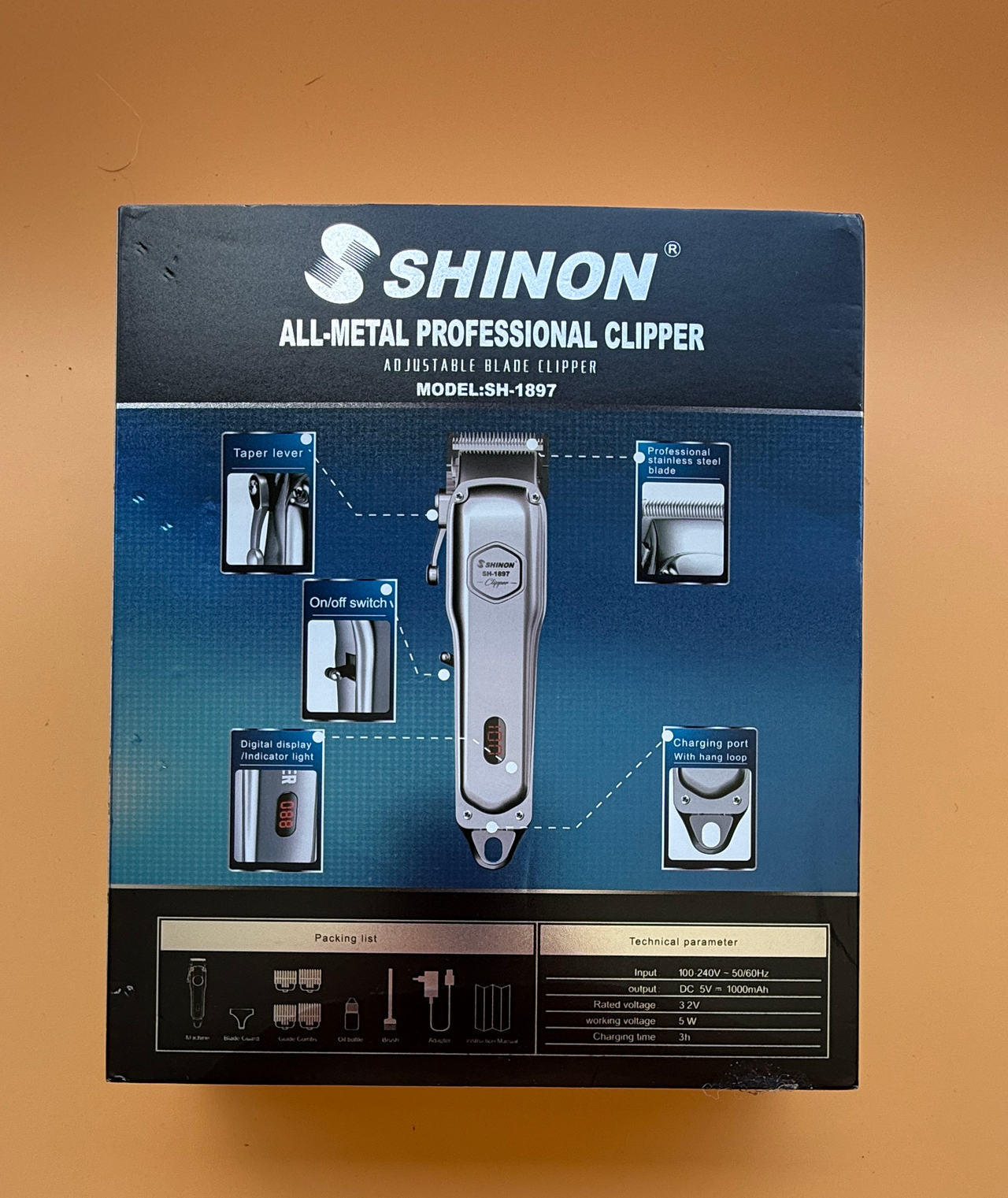 Shinon SH-1897 All-Metal Professional Clipper