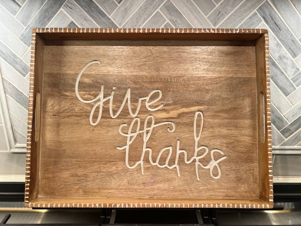 Wooden Decorative Serving Tray