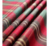 SASTYBALE Christmas Tablecloth Red,Plaid Rectangle Xmas Metallic Fabric Table - Image 3
