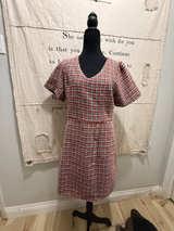 Draper James Plaid Tweed Short Sleeve Dress - Image 1