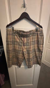 Burberry Check Cotton Shorts Sand Beige Size 32 - Image 2