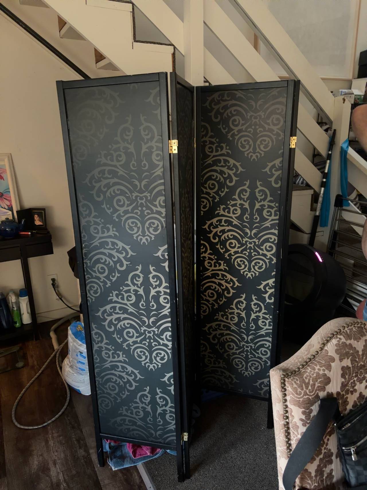 Sagebrook Home Gold Metal Room Divider Screen