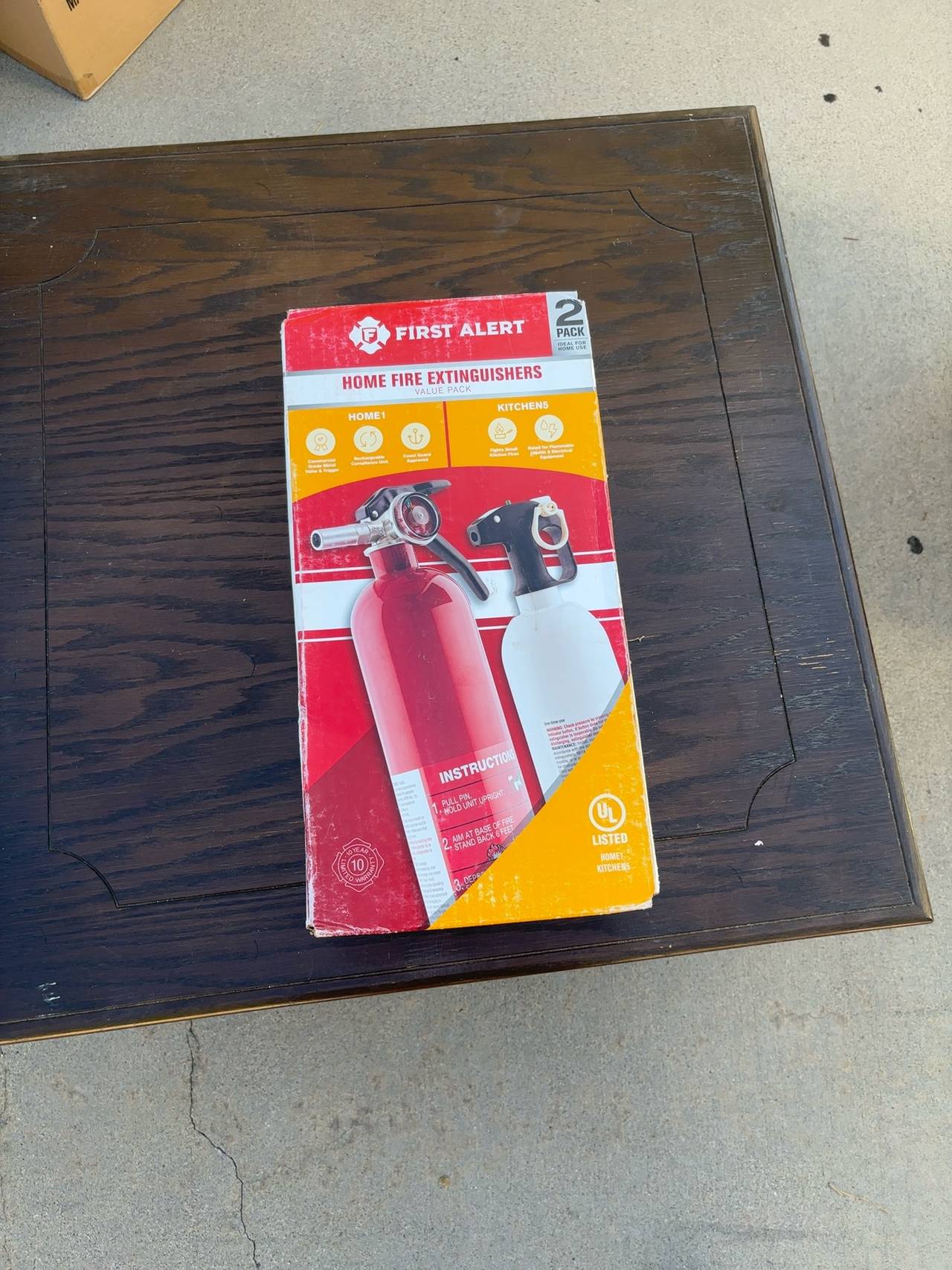 2 PACK First Alert HOME1 Standard Fire Extinguisher - Red AND white 