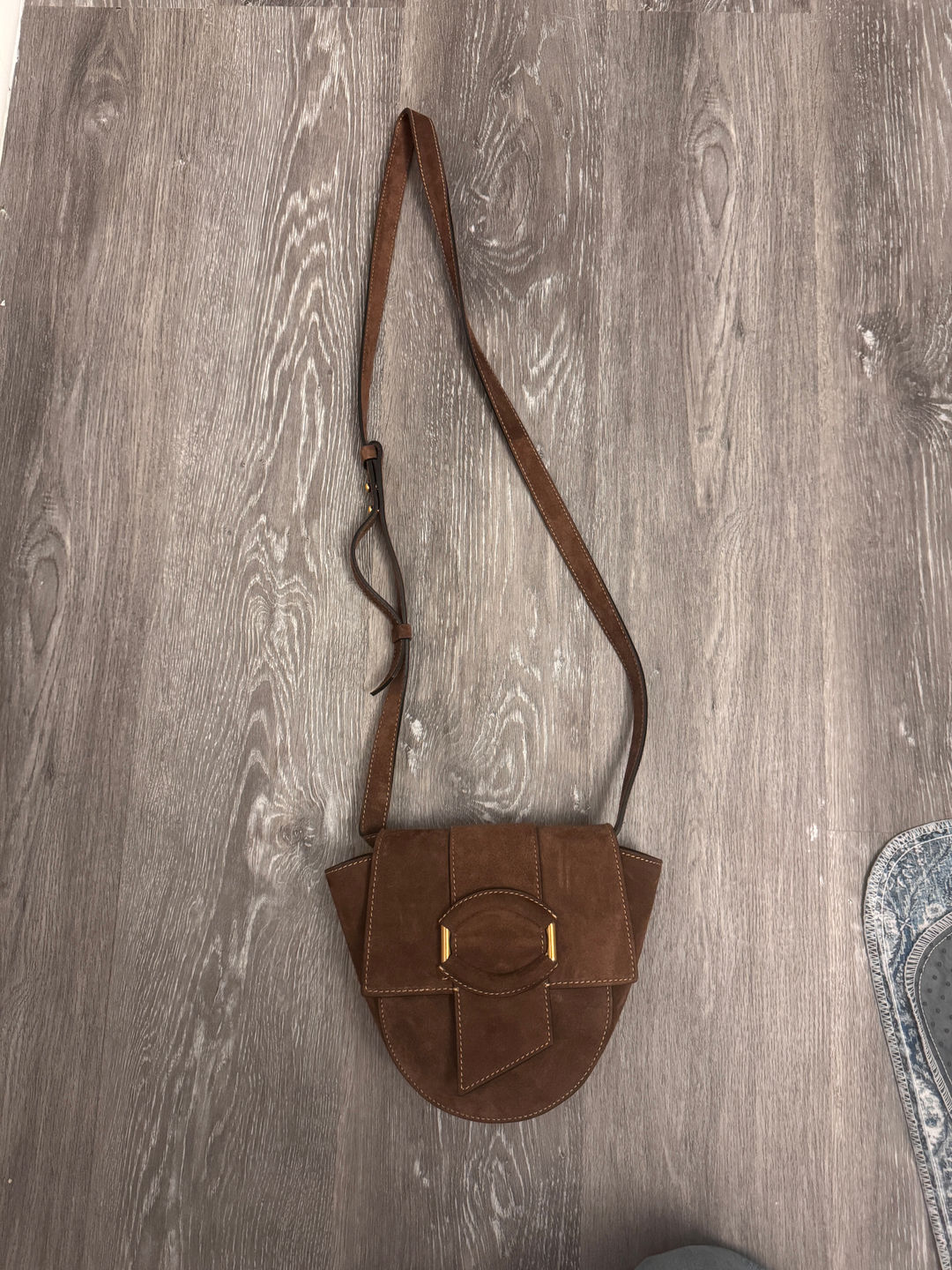 Gia brown suede Banana Republic crossbody purse