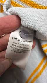Fred Perry Striped Polo Shirt Light Blue Yellow - Image 6