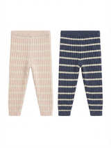 Baby B'gosh 2 pair Striped Ribbed Knit Leggings sz 12 Months - Image 4