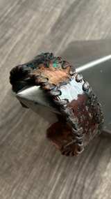 Vintage Copper Cuff Bracelet with Braided Edge - Image 6