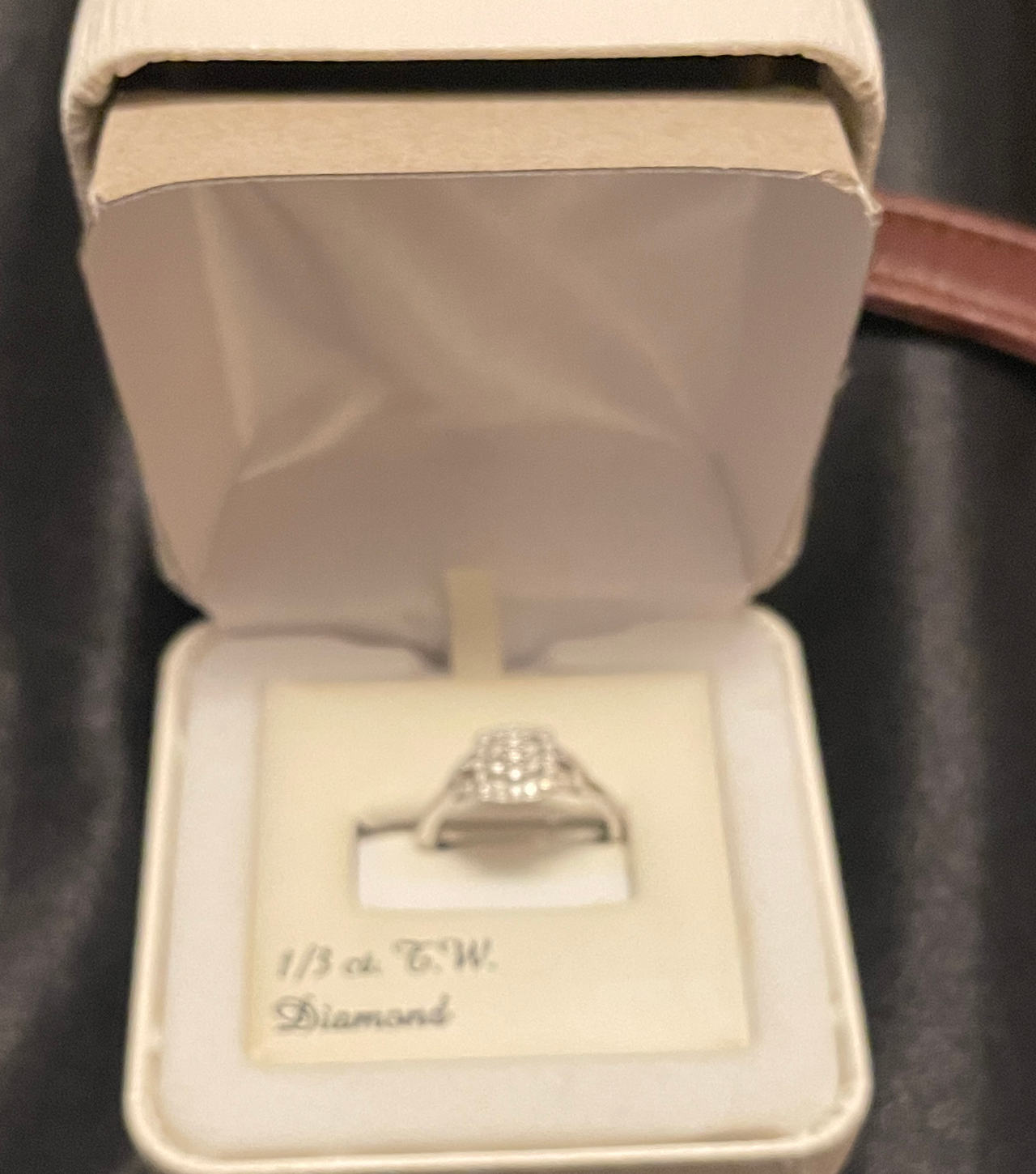 1/3 CT. T.W. Diamond Cluster Ring in Sterling Silver