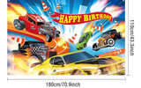 Hot Car Birthday Party Decorations Hot Race Car Birthday Party Backdrop 6.1x3.6 - Image 2