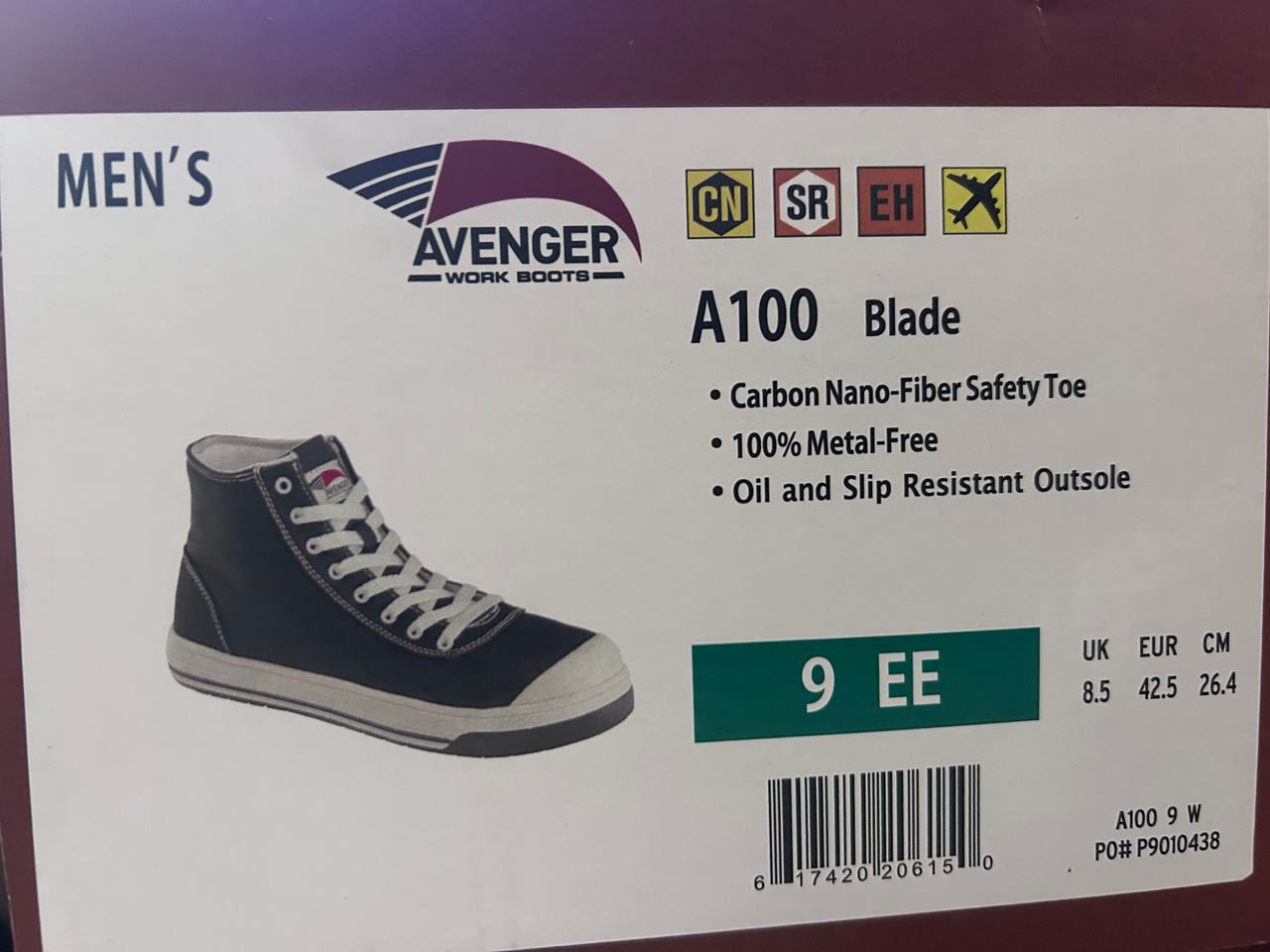 Avenger Men's A100 Blade Carbon Nano-Fiber Safety Toe Work Boot NEW