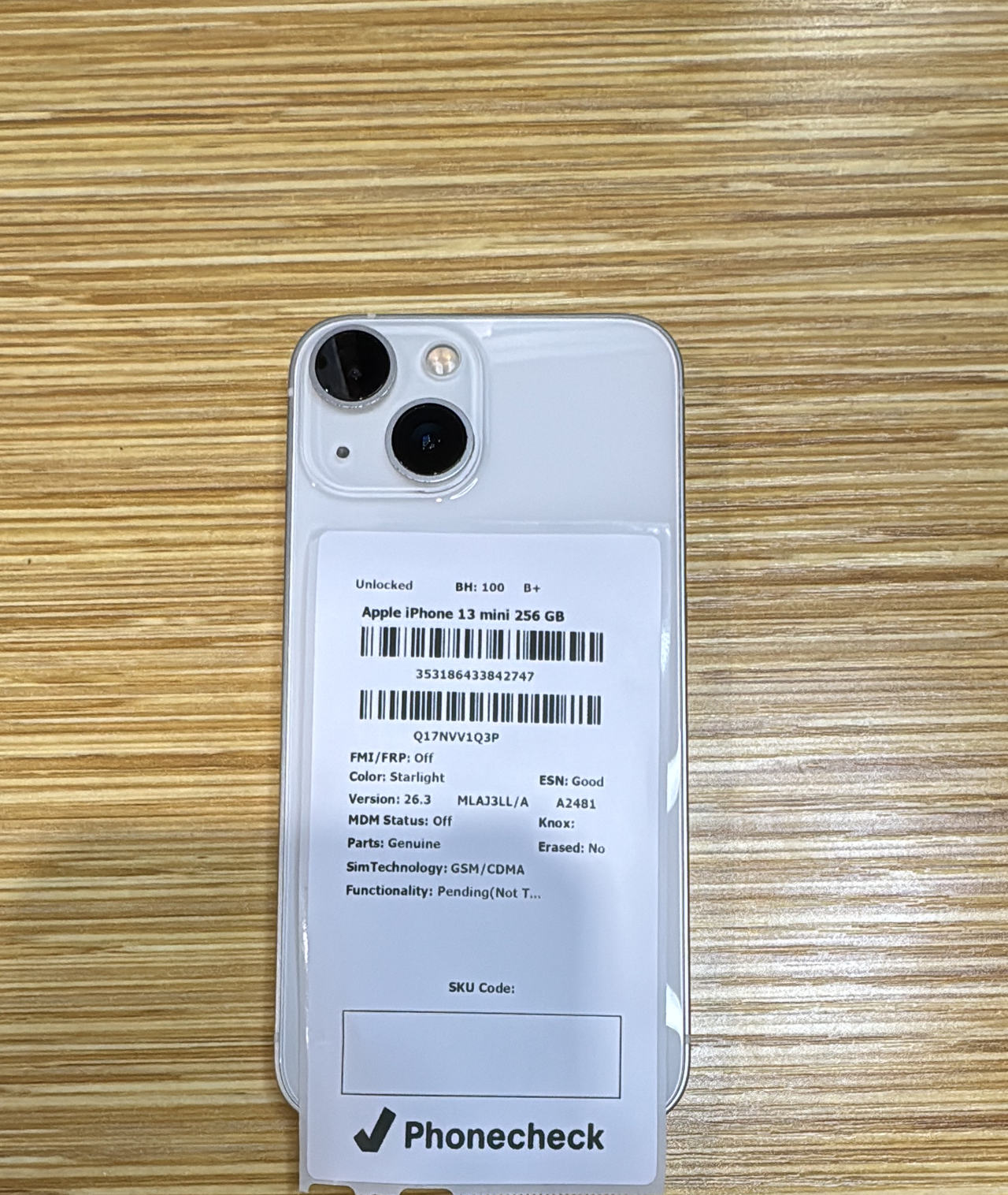 Apple iPhone 13 mini 256GB Starlight Unlocked