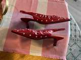 Next Forever Comfort Red Studded Slingback Heels - Image 3