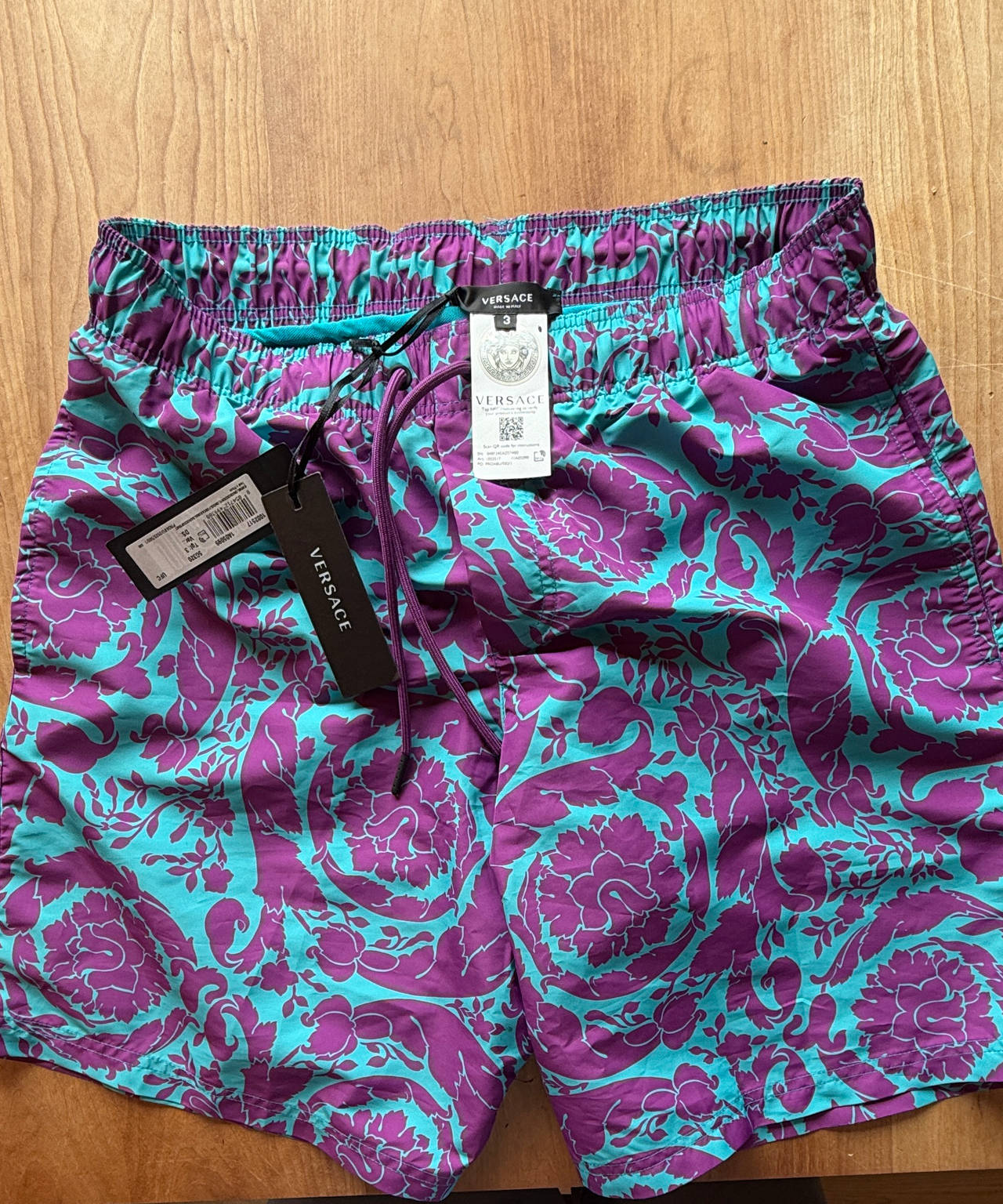 Versace Barocco Print Swim Shorts