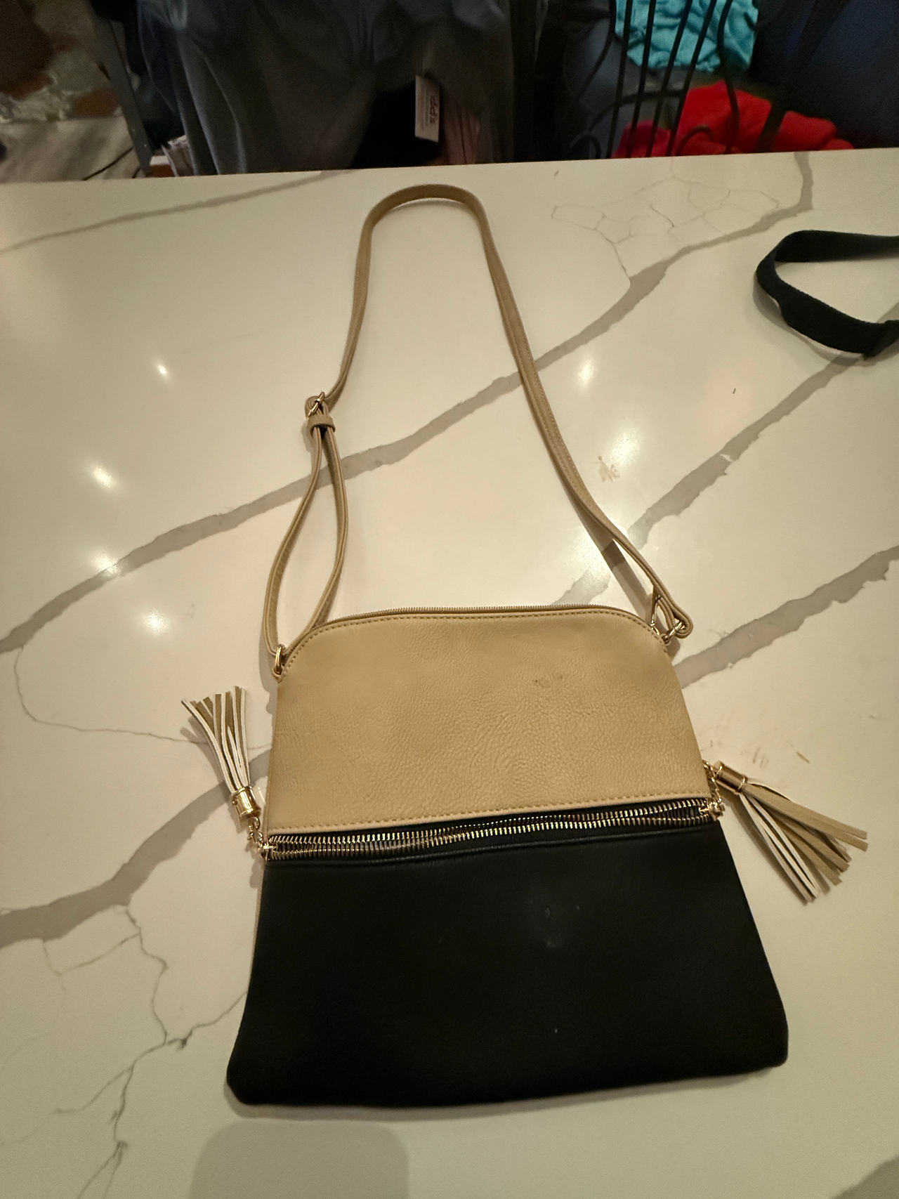 Two-Tone Crossbody Bag