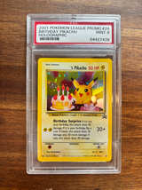 2001 Pokemon League Promo #24 Birthday Pikachu Holographic PSA 9 - Image 1
