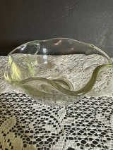 Vintage Ruffled Glass Bowl - Image 1