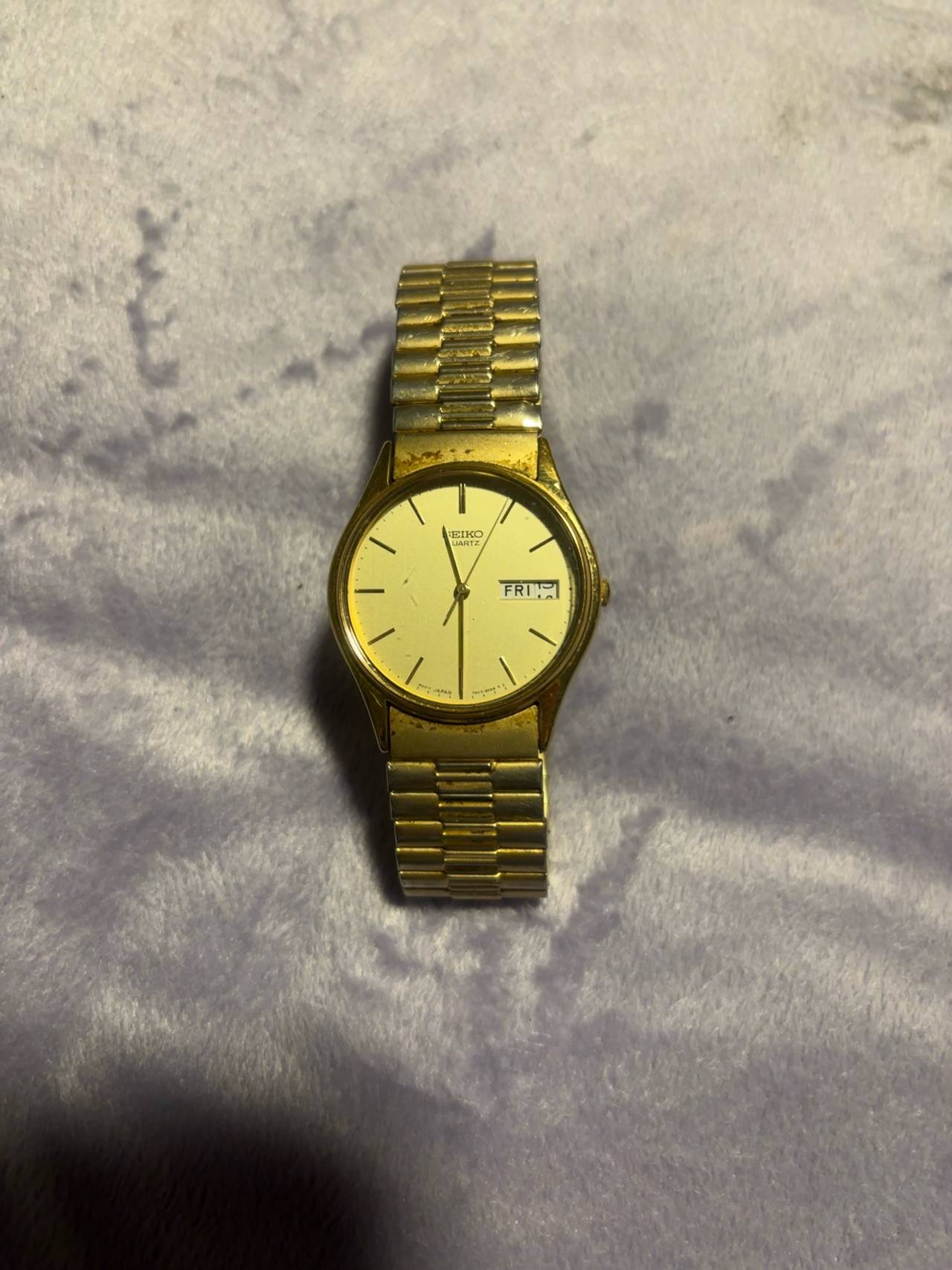 Seiko 5Y23-8039 Gold Tone Men's Watch