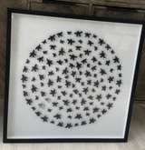 Large 3D Metal Flower Wall Art 36” Modern Framed Decor - Image 3
