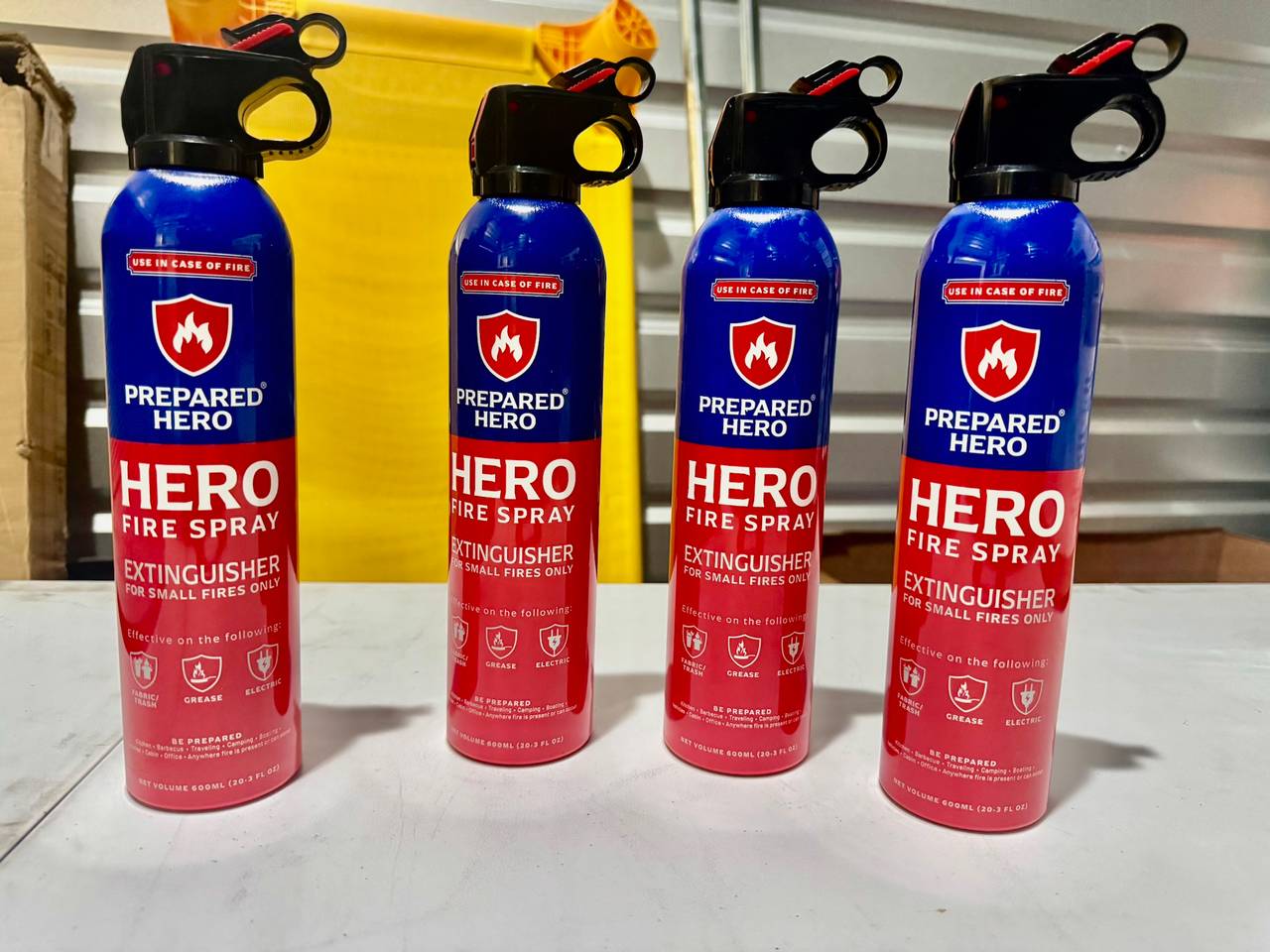 Prepared Hero Fire Spray Extinguisher 4-Pack
