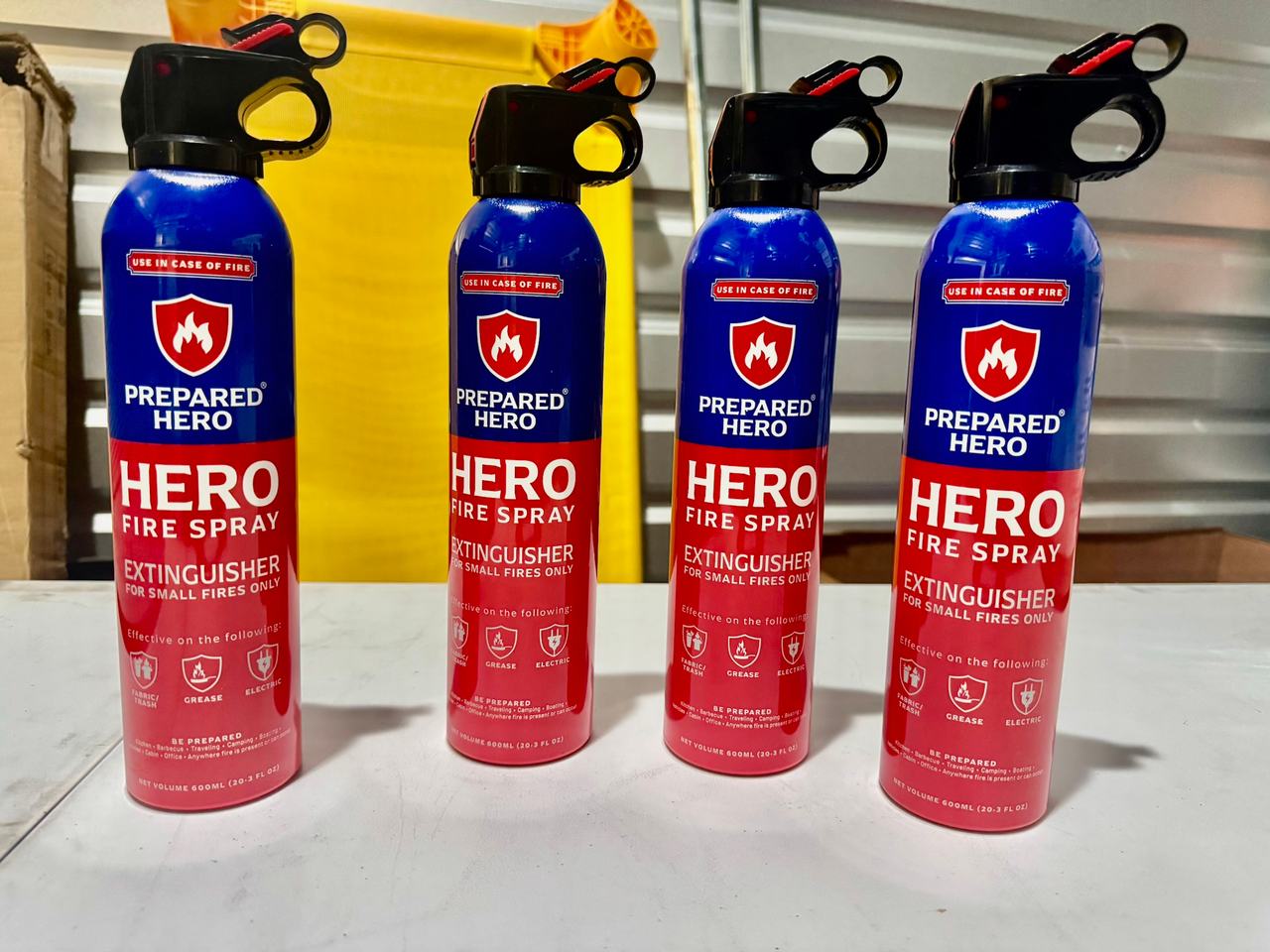 Prepared Hero Fire Spray Extinguisher 4-Pack