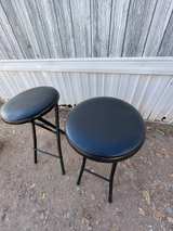Padded Folding Stool Black - Image 3