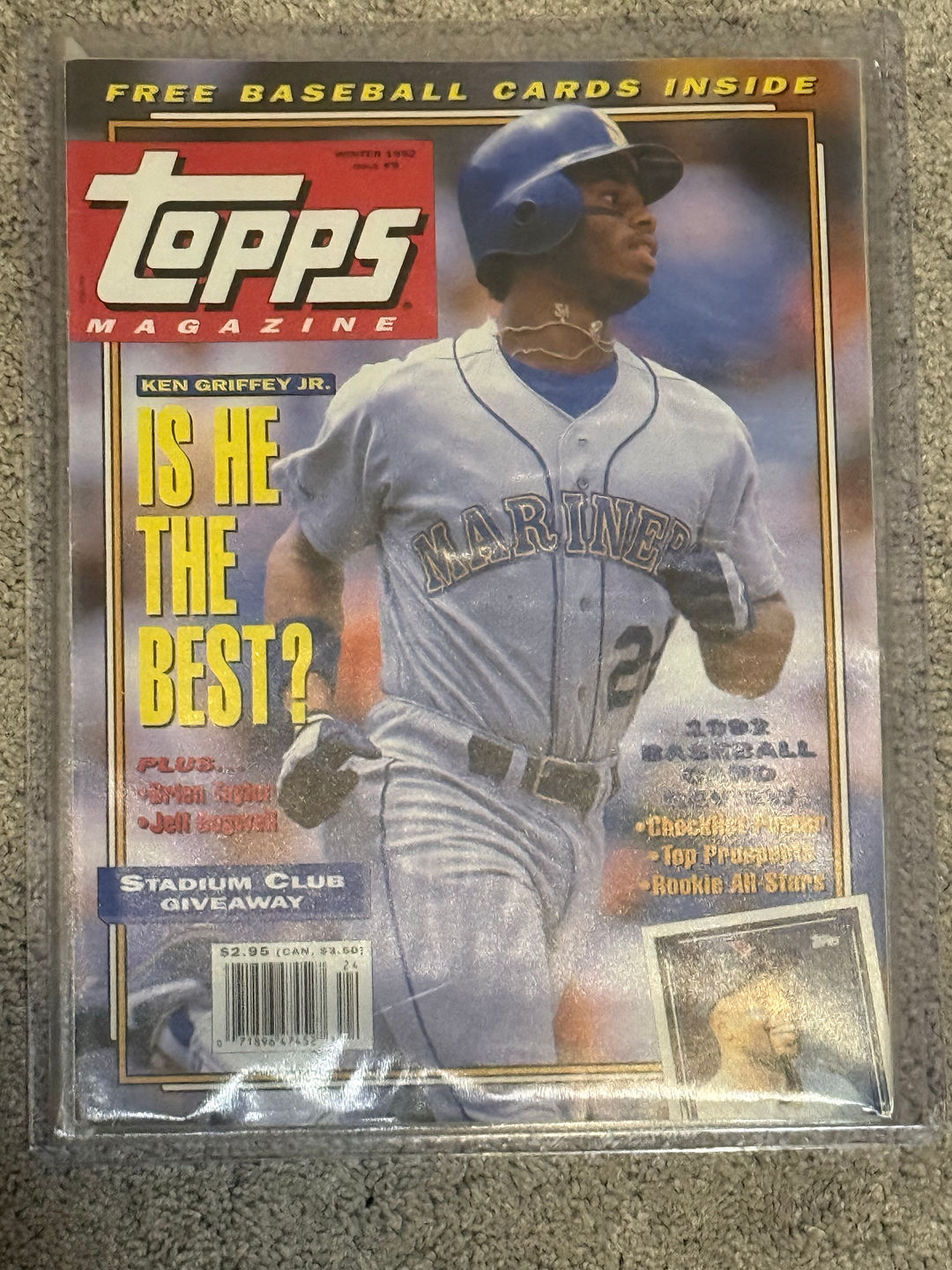 Topps Magazine Winter 1992 Ken Griffey Jr. Issue 9