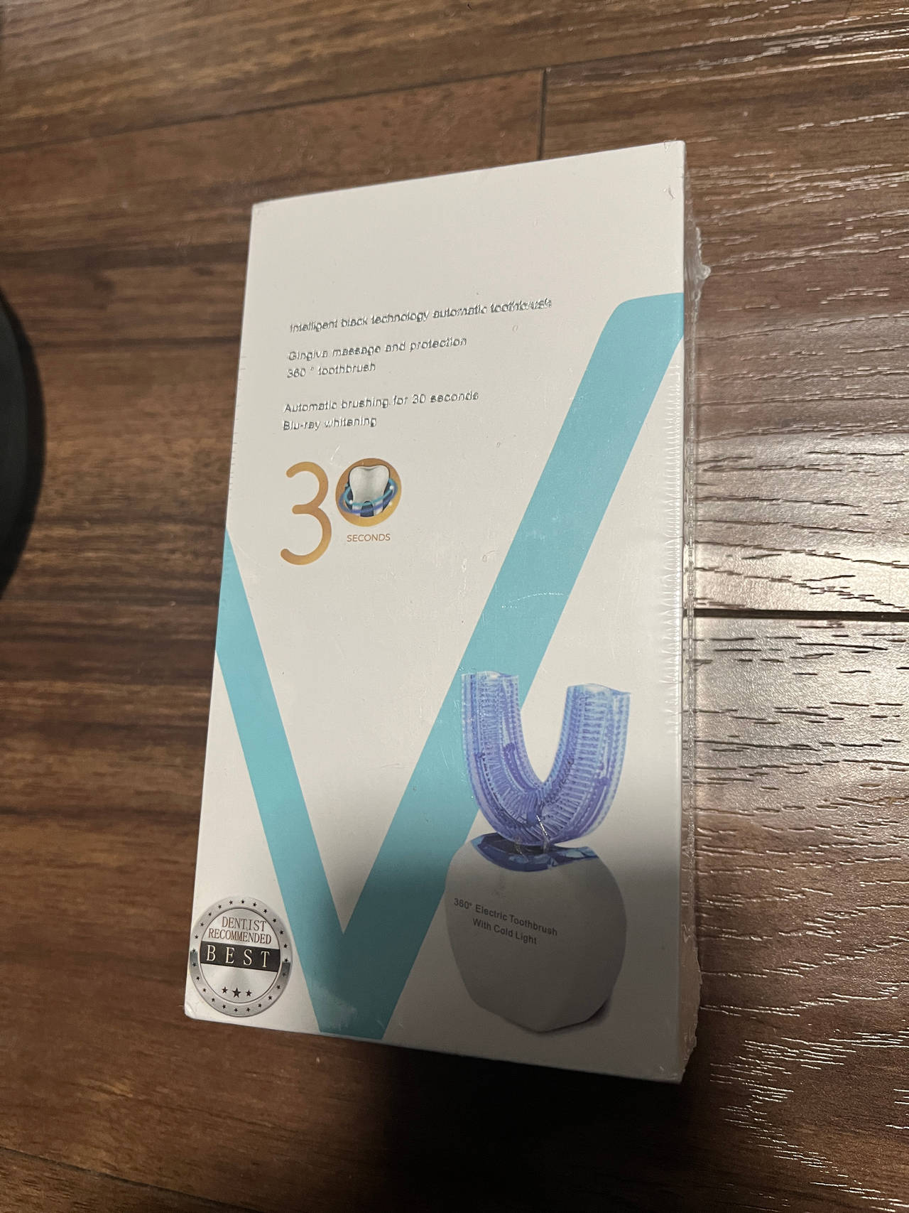 360 Degree Ultrasonic Electric Toothbrush with Cold Light Whitening