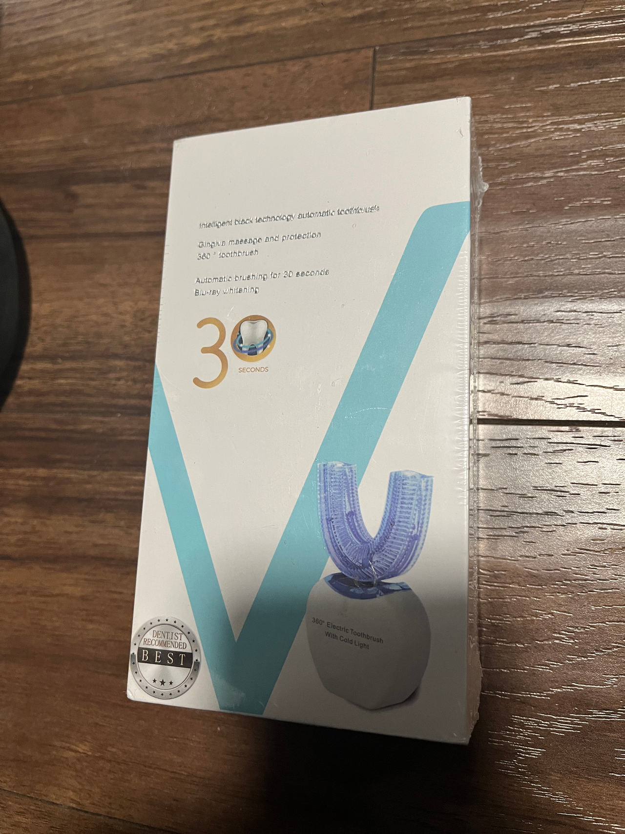 360 Degree Ultrasonic Electric Toothbrush with Cold Light Whitening