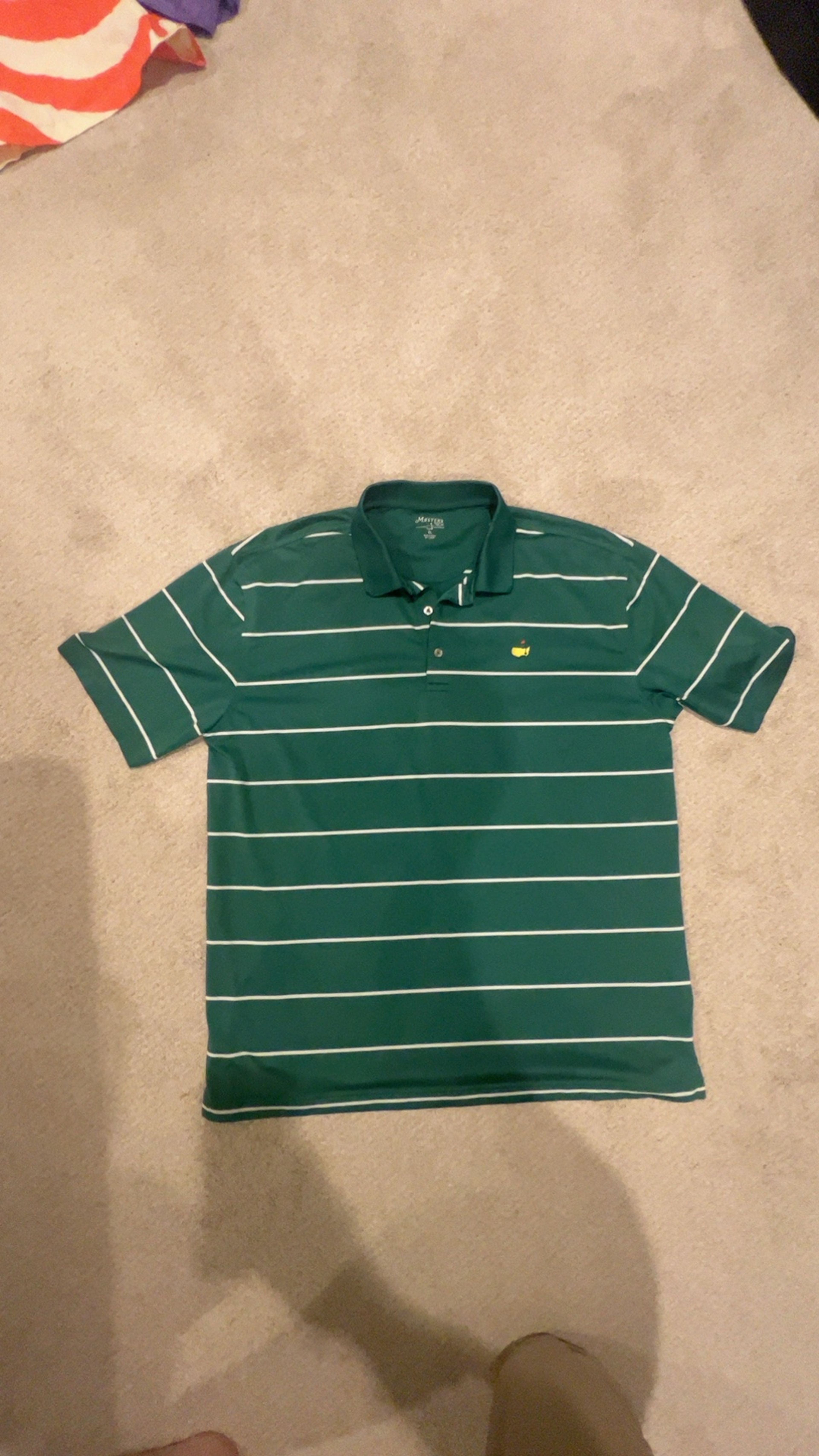 Masters Collection Green Striped Polo Shirt