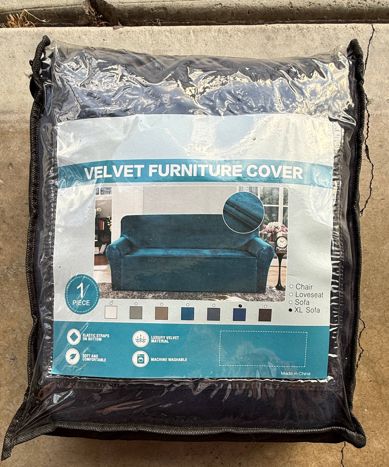 Velvet Furniture Cover XL Sofa