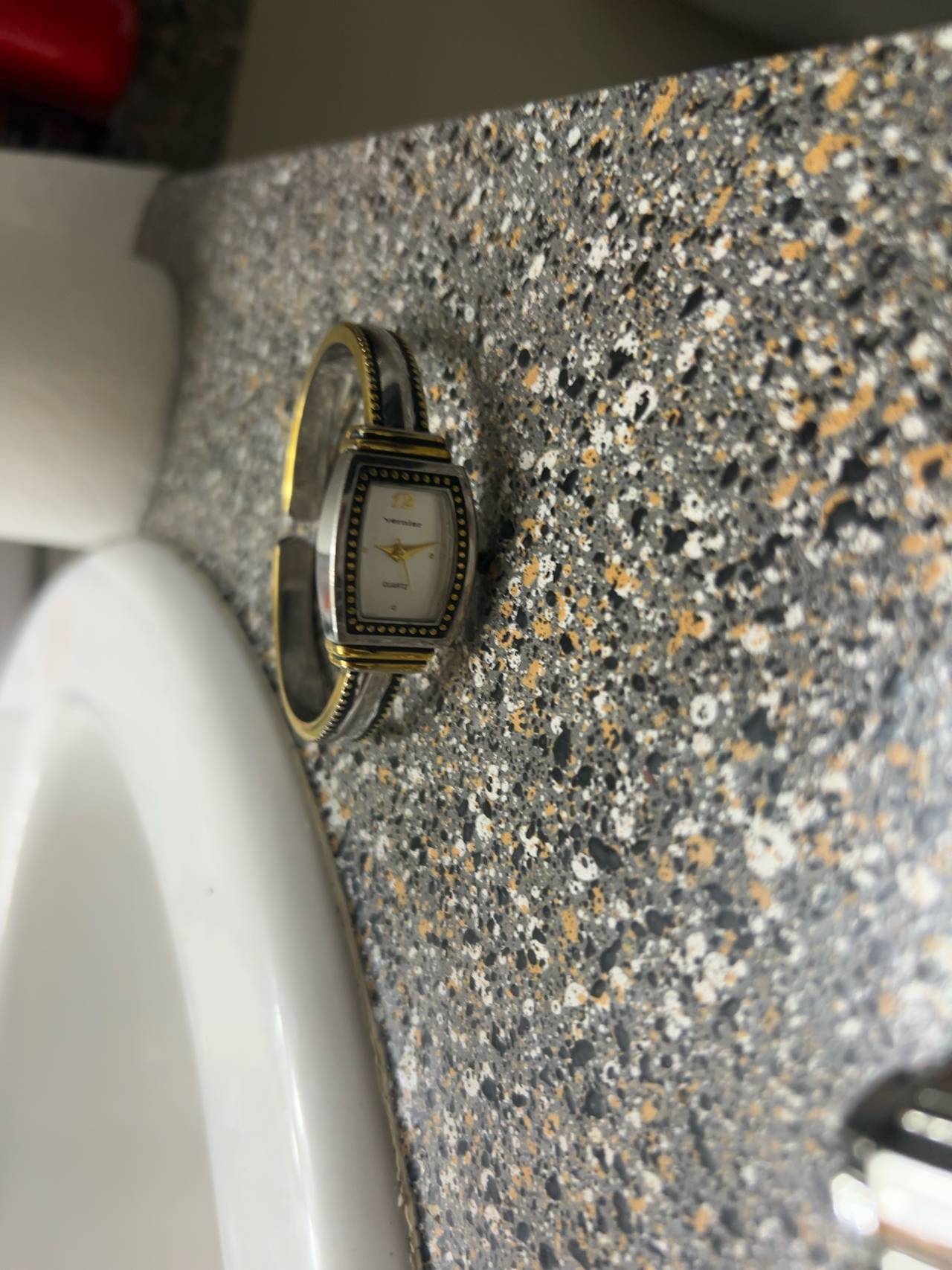 Vernier Two-Tone Silver Cuff Watch