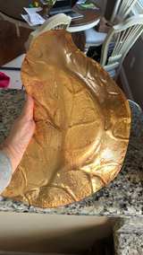 Vintage Italian Red and Gold Glass Leaf Bowl - Image 6