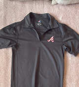 Majestic Atlanta Braves Quarter-Zip Polo Shirt - Image 3