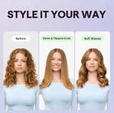 Wavytalk Hair Straightener Brush, Sleek Sweep Ionic Straightening Brush, Pink - Image 2