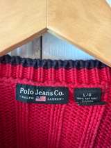 Ralph Lauren Vintage Flag Sweater Red  Knit  - Image 2