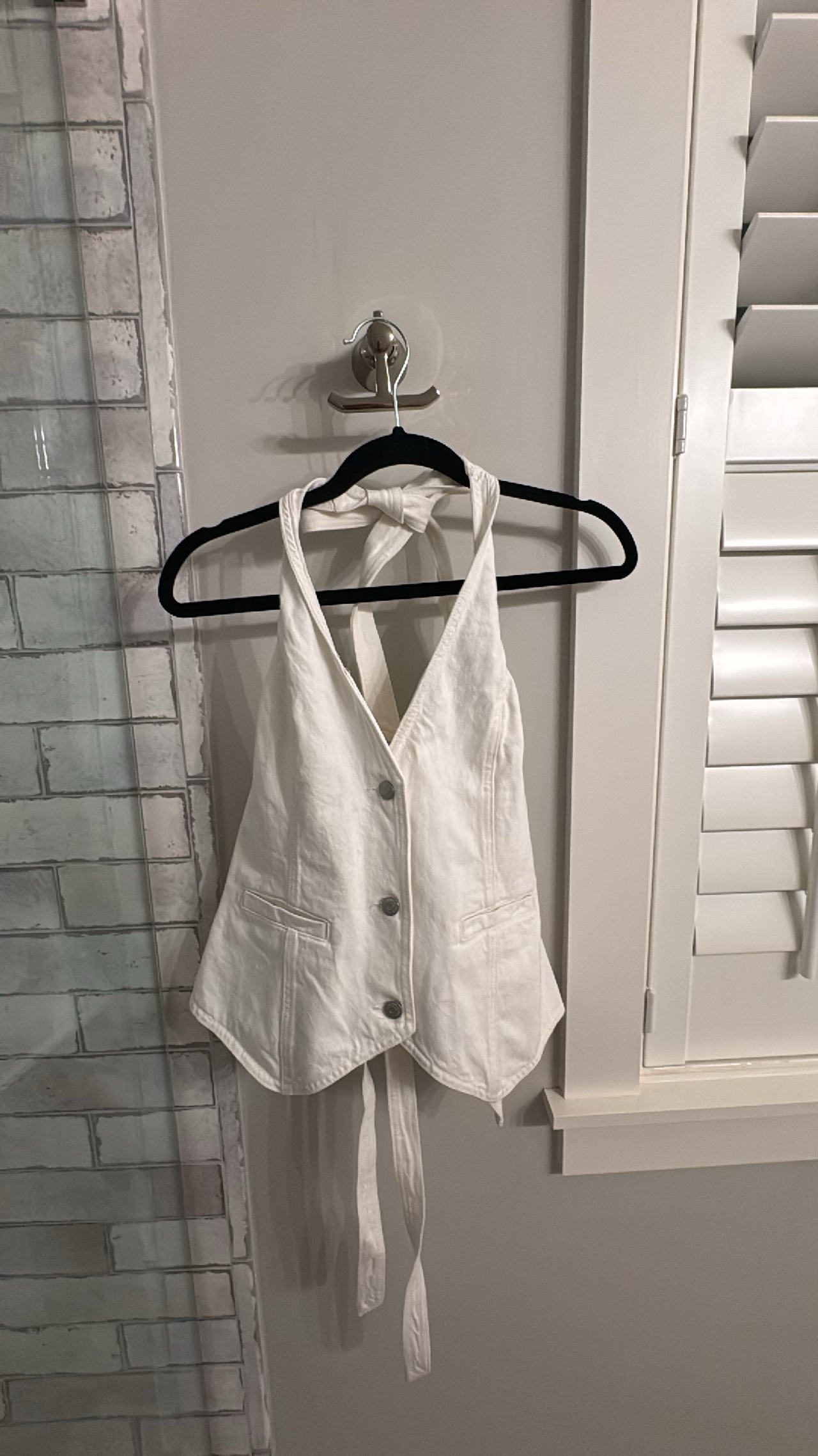White Halter Vest