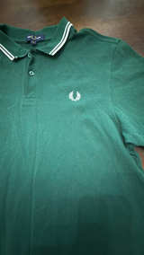 Fred Perry Twin Tipped Polo Shirt Green: Large - Image 2