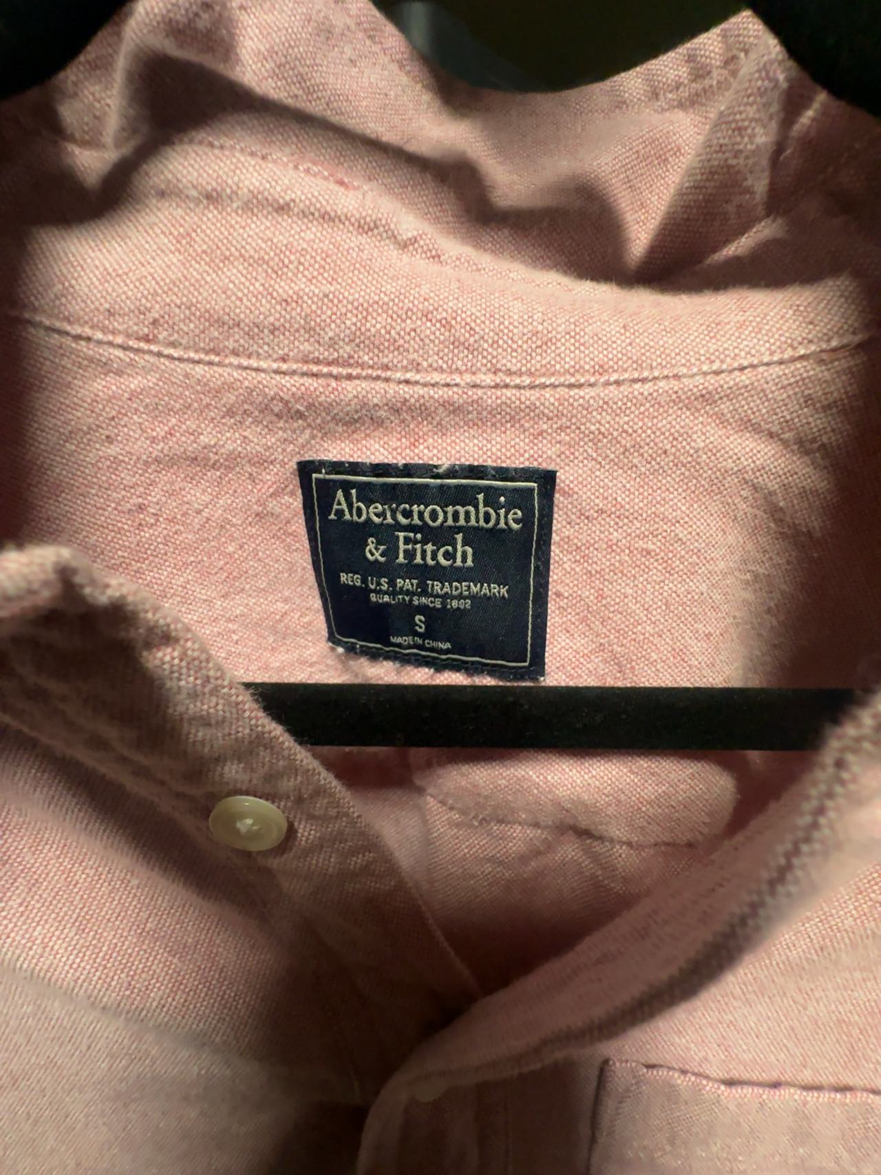Abercrombie & Fitch Men's Pink Long Sleeve Dress Shirt Size Small