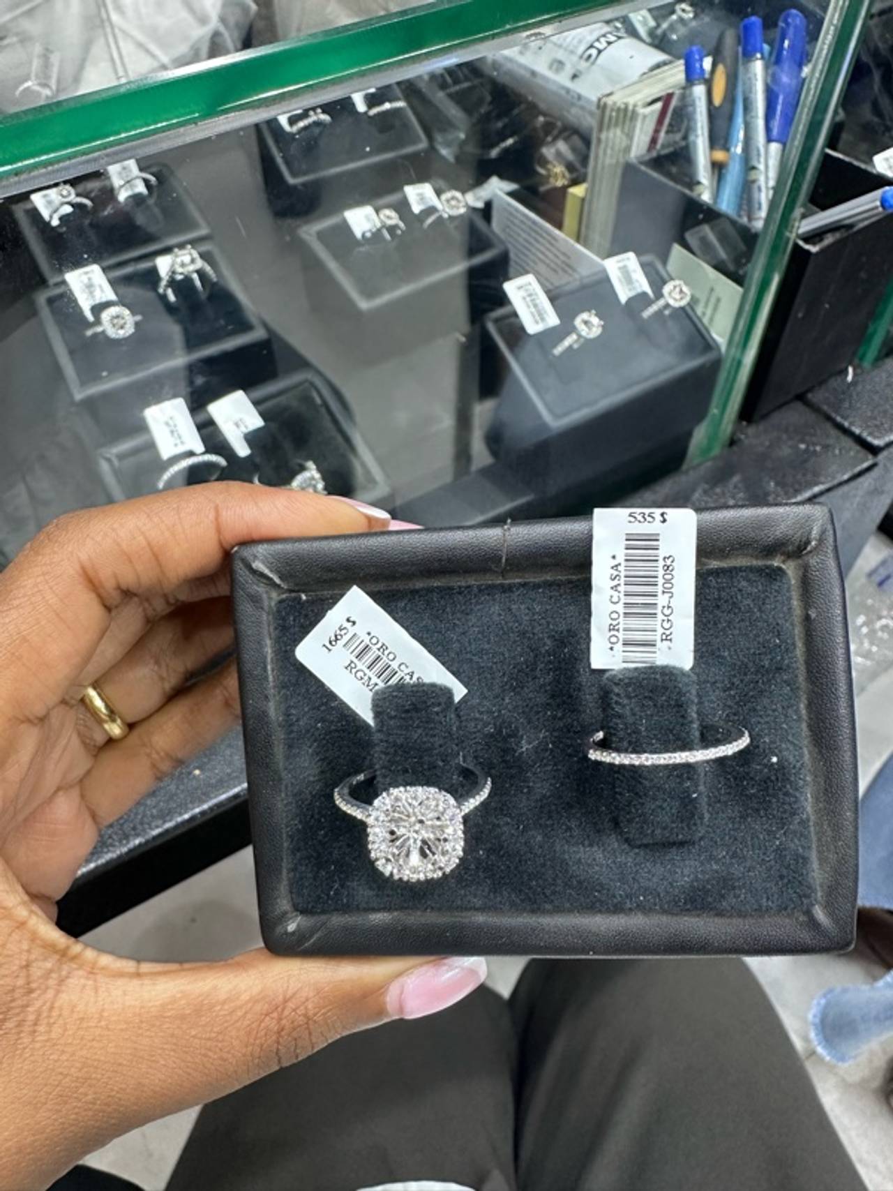 Rosec Jewels Moissanite Halo Engagement Ring