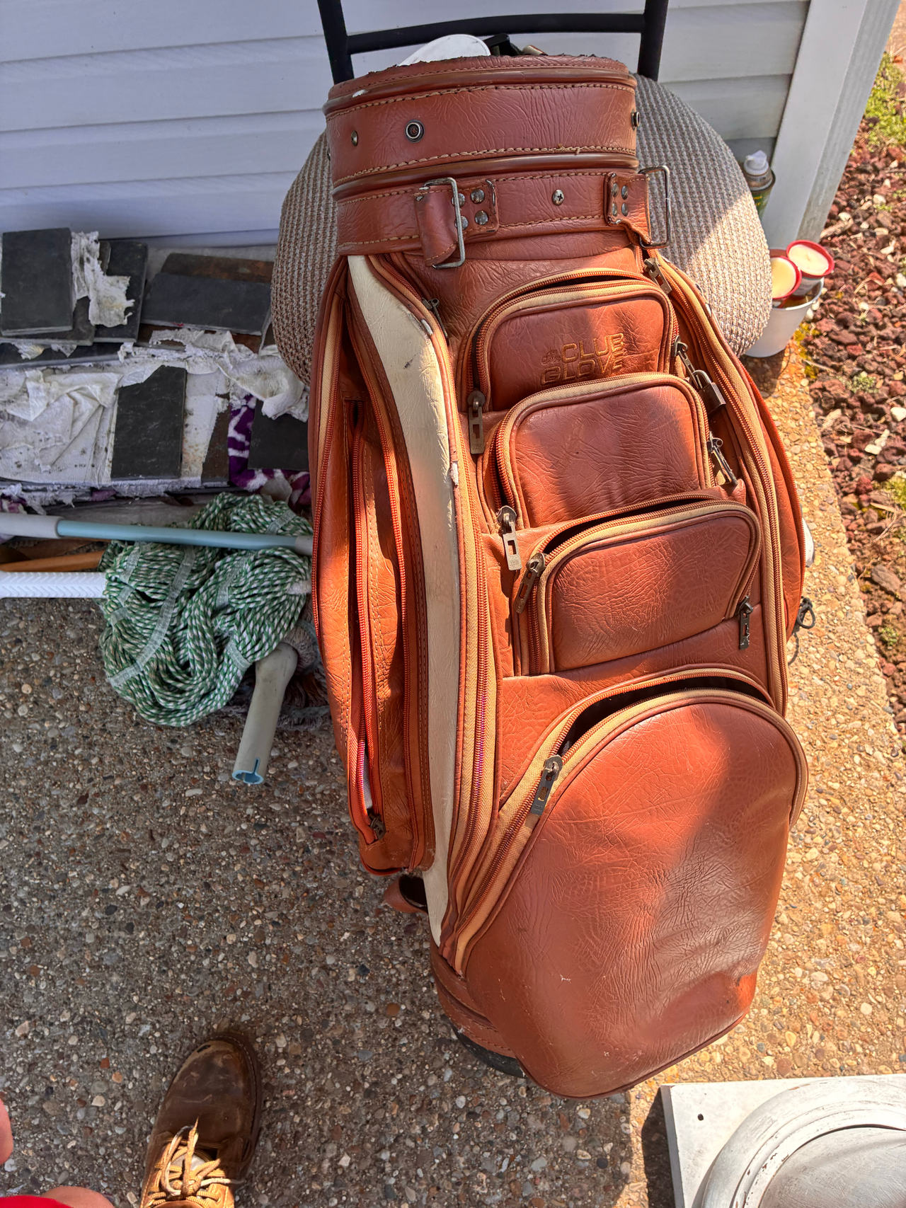 Club Glove Vintage Faux Leather Golf Staff Bag